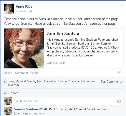 Anne Rice Plugs My Amazon Page